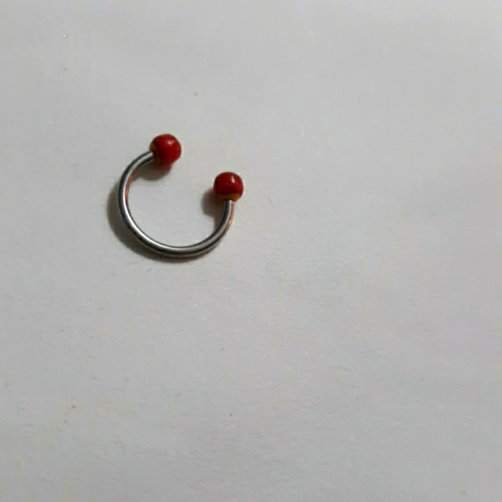 Silver fake nose ring
